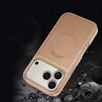 Étui en cuir à cadre souple de placage d'affaires de luxe pour iPhone 17/17 Air/ 17 Pro Max couverture antichoc de Charge sans fil magnétique