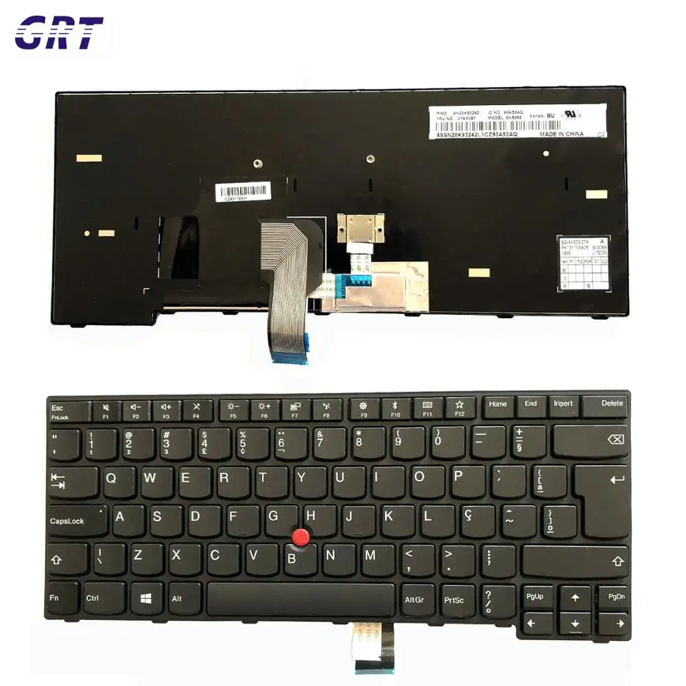 Sunrex — clavier pour ordinateur portable LENOVO, compatible avec Thinkpad E470, E470c, E475, tecado 01AX010 BR