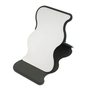 Factory Direct Durable Folding PU Leather Handheld <b>Makeup</b> <b>Mirror</b> HD Minimalist Design <b>with</b> Custom Shapes for Retail - Product Image 1