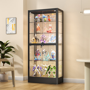 Vitrina de cristal con luces para figuras de juguete Three Arrows, para colección de modelos en casa, 80x40x180cm - Product Image 1