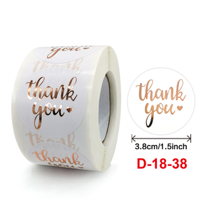 Explosivo 500 uds/rollo 3,8 cm rollo con oro caliente Gracias por comprar etiqueta adhesiva decorativa comercial - Product Image 3