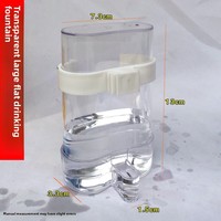 Distributeur d'eau automatique pour oiseaux, mangeoire suspendue transparente pour petits perroquets, canaris, calopsites, pigeons, accessoires pour cage à animaux