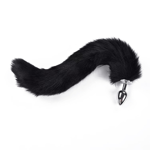 قابس شرجي من سبيكة الفولاذ المقاوم للصدأ على شكل ذيل ثعلب أنثوي، صغير الحجم، بشعيرات صناعية، مقاوم للماء، صديق للبشرة، جهاز توسيع شرجي للاستخدام كألعاب جنسية - Product Image 1