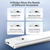 Tira de Luz Inteligente con Sensor de Movimiento, Ultrafina, Recargable por USB, Funciona con Batería, para Iluminación de Armarios, Escaleras y Cajones