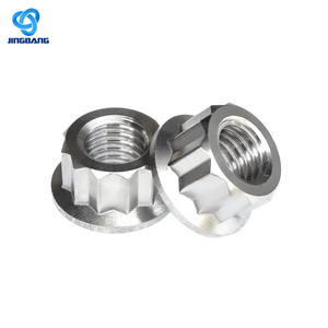 Écrous de roue de camion à 12 pans, standard, en titane, pour conversion de centre, avec insert M8 en acier inoxydable long, sans écrou M7, avec bride - Product Image 4