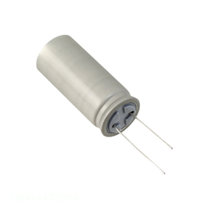 Distribuidor Autorizado de Condensadores CAP ALUM 4700UF 20% 10V RADIAL 4700 uF de Orificio Pasante UBX1A472MHL - Product Image 1