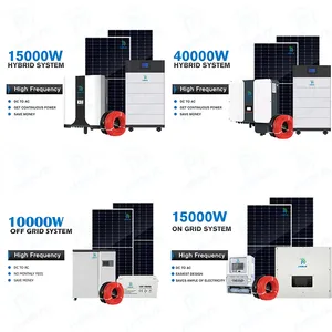 सौर ऊर्जा प्रणाली घर 1KW 5KW 10KW 15KW 20KW हाइब्रिड सौर ऊर्जा प्रणाली