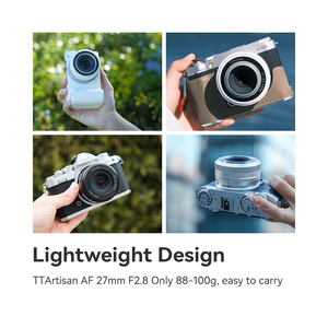 Lente de Cámara TTArtisan AF 27mm F2.8 APS-C de Enfoque Automático, Gran Angular y Gran Apertura para <span class=keywords><strong>Sony</strong></span> <span class=keywords><strong>ZV</strong></span>-E1 <span class=keywords><strong>ZV</strong></span>-E10 <span class=keywords><strong>A</strong></span>-<span class=keywords><strong>1</strong></span> A6000 A6400 A6500 A6600 - Product Image 3