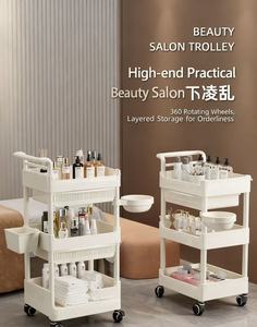 Hair Salon <b>Rolling</b> Storage <b>Rack</b> Dedicated to Hair Styling Tools Beauty Equipment - Product Image 4
