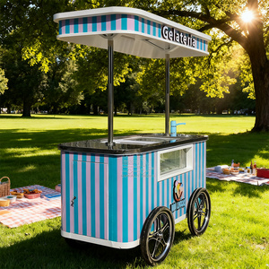 Carrito expositor móvil para helados y gelatos, congelador, carrito de comida, carrito de flores para exterior, carrito de mano - Product Image 1