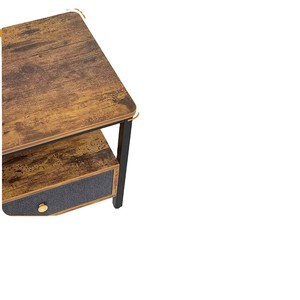 Tavolino da Divano Classico con Due Cassetti, Bestseller per Soggiorno, Tavolino Moderno in Marmo Quadrato e Semplice - Product Image 5