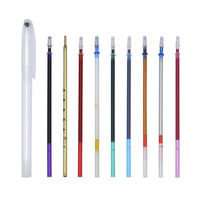 0.5MM point de croix coloré or argent PU cuir tissu tailleur soluble dans l'eau haute température disparaître stylo marqueur recharge