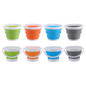 Multifunction Portable Bucket Round Folding Plastic Camp Beach Sand Fold Bucket Fish Foldable 10l Water Mop Collapsible Bucket