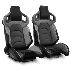 Factory Wholesale car Bucket <span class=keywords><strong>Seats</strong></span> Renn sitze Liegen aus grauem Leder Carbon Fiber Bucket <span class=keywords><strong>Seats</strong></span> - Product Image 1