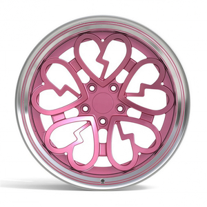 Jantes de voiture personnalisées en alliage d'aluminium 6061 T6 forgées sur mesure, OEM Apexrim, nouvelles, à cinq branches en forme de cœur, 19, 20, 22 pouces, 5x112/114.3/120 - Product Image 3