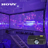 Solution de projection immersive 4K pour hôtels et restaurants HOVY, système de projection murale et au sol avec écran LCD, salle à manger interactive, objectif laser intégré