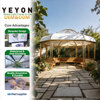 Yeyon 2026 OEM Serre en verre modulaire de style français, design personnalisé, luxe léger, avec cadre en aluminium, pour usage résidentiel extérieur