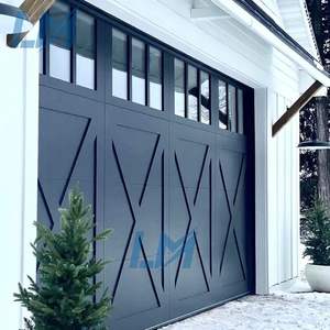 Portes de <span class=keywords><strong>garage</strong></span> modernes en acier isolées pour l'extérieur des maisons, taille et couleur personnalisables, utilisation extérieure - Product Image 4