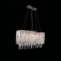 Rectangle Cristal Lustre Moderne Plafonnier Maison Lustres Restaurant De Luxe