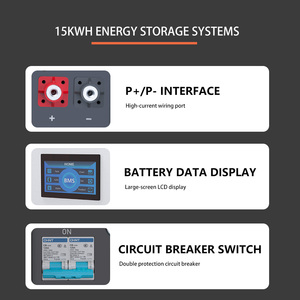 Batterie verticale autonome 16 kWh 51,2 V à décharge profonde LiFePO4 314 Ah pour système d'énergie solaire domestique - Product Image 4