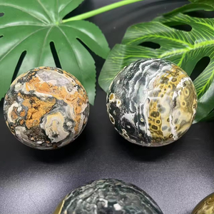 Vente en gros de sphères de jaspe océanique naturel, boules de cristal Druzy, pierres de guérison pour la décoration et les cadeaux de Pâques - Product Image 6