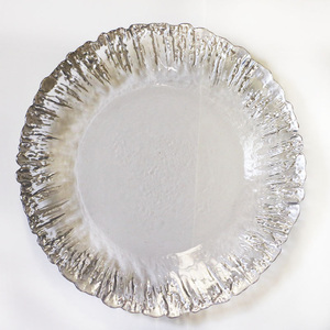 Assiette à fruits et assiette à dîner <span class=keywords><strong>de</strong></span> haute qualité avec bordure dorée et design plissé pour hôtel, restaurant, banquet - Product Image 5