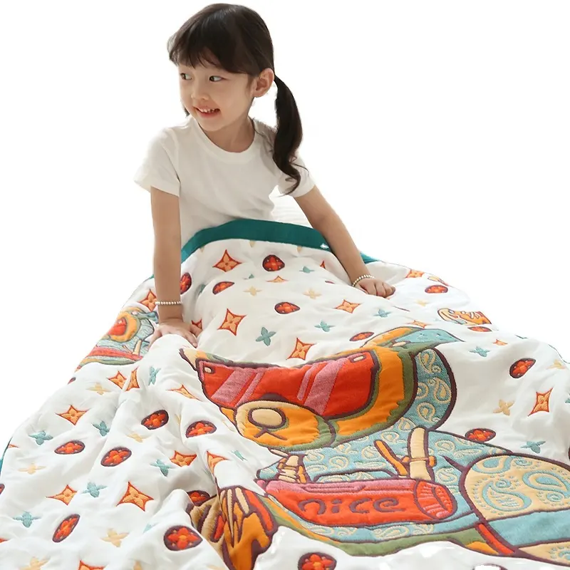 Hot Selling Tien-Laag Katoen Gaas Handdoek Quilt Kinderen Moeder En Baby Quilt Voor Nap Cover Deken Kleine Quilt