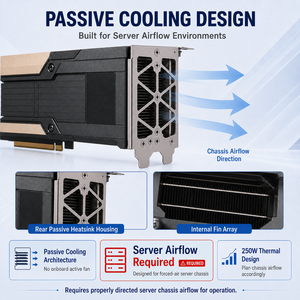 การ์ดเร่งประมวลผล V100 PCIe 32GB HBM2 GPU Accelerator PCIe 3.0 x16 สำหรับเซิร์ฟเวอร์ AI Deep Learning และการประมวลผลกราฟิก - Product Image 5