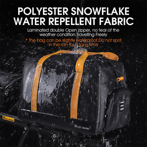 Sac de porte-bagages de vélo WEST BIKING 3 en 1 multi-usages, grande capacité 8,3 L, résistant à l'eau, avec design de feu arrière suspendable - Product Image 4