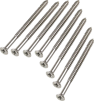 Vis autotaraudeuses à tête plate en acier Huaduo DS0215YE01 M4 M6 pour terrasses, métriques et impériales, classe 6, finition noire