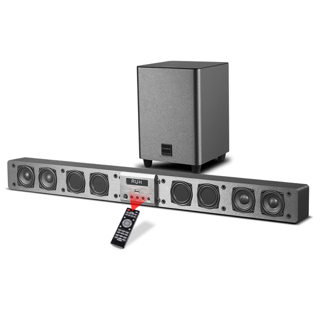 2.1 Channel Home Theater Sound bar with Subwoofer, Support Coaxial, AUX, USB,BT Function Living Room TV Speaker System