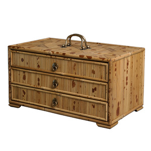 Xiangfei bamboo fan cabinet, <b>storage</b> cabinet, tea caddy, <b>drawer</b>-type Pu'er tea cake <b>storage</b> cabinet, tea ceremony accessories, - Product Image 5