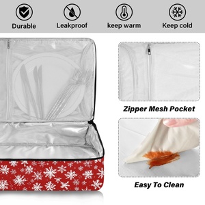 Snowflake Print Wholesale Custom Cake Pizza Thermal Insulation <b>Bag</b> Reusable Insulated <b>Cool</b> Wine Drink <b>Bag</b> - Product Image 4