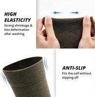 Chaussettes de randonnée épaisses avec logo personnalisé, en laine mérinos, unisexes, respirantes, tricotées, pour l'extérieur, vente en gros OEM