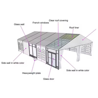 Top transparente 10m X 30M 20x20m 20x30 30m X 40M 25x50 20m X 60m 60x40 100X40 Canopi techo transparente marquesina boda evento Fiesta tienda