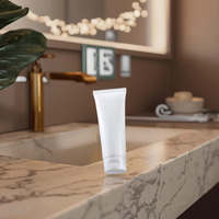 Tubes de crème pour les mains en plastique PET blanc écologiques en gros, vides, 10 ml, 20 ml, avec bouchon à rabat, faux cils, shampoing
