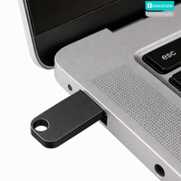 Flashdisk Mini Metal 2.0 4GB hingga 128GB dengan Logo Custom, Keychain USB 3.0, Thumb Drive Portabel, Memory Stick untuk Hadiah & Promo