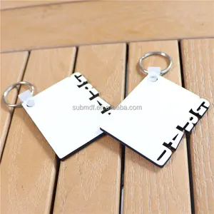 Mdfsub Cá nhân hoá tùy biến in vòng chìa khóa thăng hoa MDF trống Móc chìa khóa đôi bên GRAD Keychain