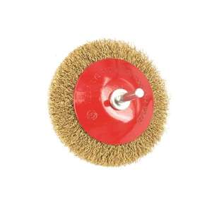 Brosse conique à fil ondulé de 6 mm en acier pour meuleuse d'angle - Product Image 1