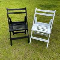 Chaise de loisirs portable et empilable en résine PP à dossier à lattes pour événements, jardins, balcons, mariages et locations