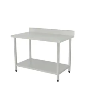 16 Gauge All stainless steel worktable with splash guard