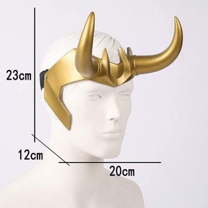 CAFELE Loki Helmet Horns Cosplay Costume Accessory Plastic Adult Unisex Halloween Party Prop B0DBR1LMJ3 - Product Image 2