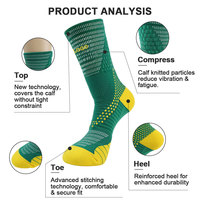 Chaussettes de sport mi-mollet personnalisées, antidérapantes, talon renforcé, séchage rapide pour la course à pied, le football, le basketball, la randonnée