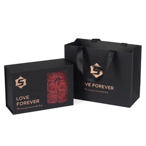 Cadeau avec inscription I love you, boîte rectangle, avec <span class=keywords><strong>fleur</strong></span> en argile, pour la saint-valentin, pour la fête des mères, boîte cadeau pour petite amie - Product Image 3