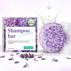 Shampooing solide et savon à la lavande pour cuir chevelu sec/démangeaisons - Hydratant naturel nourrissant doux pour usage quotidien - Product Image 3