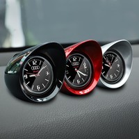 Horloge de voiture lumineuse électronique numérique à quartz, style dessin animé, décoration en plastique et métal pour intérieur de voiture