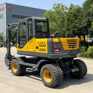 Excavadora Profesional con Ruedas, Máquina Hidráulica de Construcción con Cabina Cerrada, Motor de 7 Toneladas para Obras Viales y Movimiento de Tierras - Product Image 4