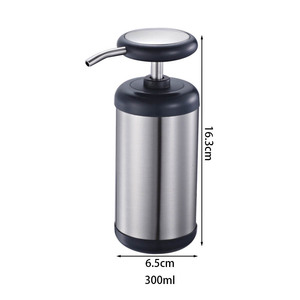 Dispensador de Jabón de Acero Inoxidable Wellway para Montar en la Pared, 10 oz/300 ml, Duradero - Product Image 6