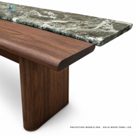 Table basse Luca Marble Verde Alpi |   Marbre naturel pour hôtel, salon de thé, villa, cour, club-house, salon, ODM OEM