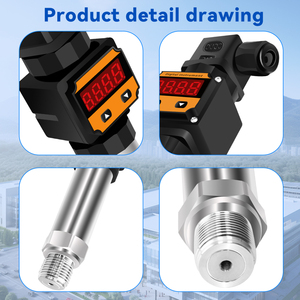 Welta WRT-131X thép không gỉ hiển thị kỹ thuật số đầu Dò áp suất cảm biến đo áp suất phát 0.5% FS Độ chính xác 4-20mA IP67 - Product Image 3